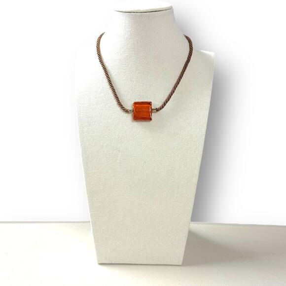 Free People Sunshine Express Choker Brown NWT Glass Bohemian Necklace Layering - Picture 4 of 7